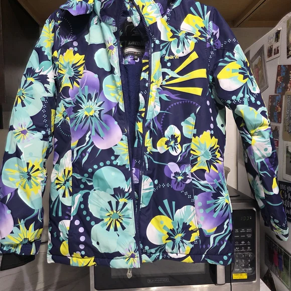 Kamik Kids Puffer Jacket - Navy and Floral - Picture 13 of 14